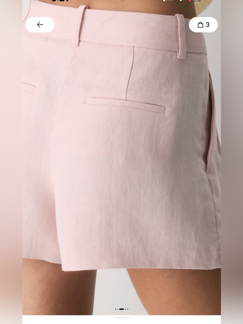 Aritzia Effortless Mini Power Linen Shorts – Poetic Pink – Size 00 – NWT - Picture 7 of 7